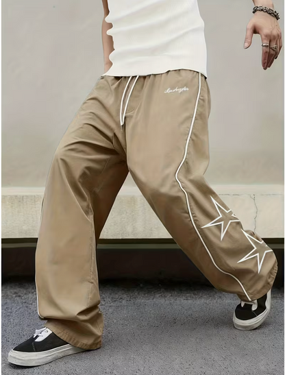 Stripped Starred Baggy Pants